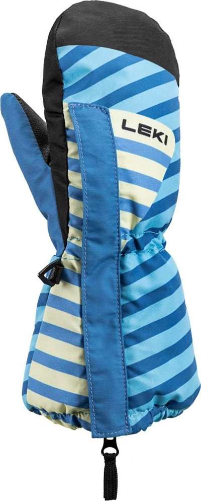 Guanti LEKI Little Paw Mitt Lunghi, blu acciaio brillante blu-giallo ghiaccio,